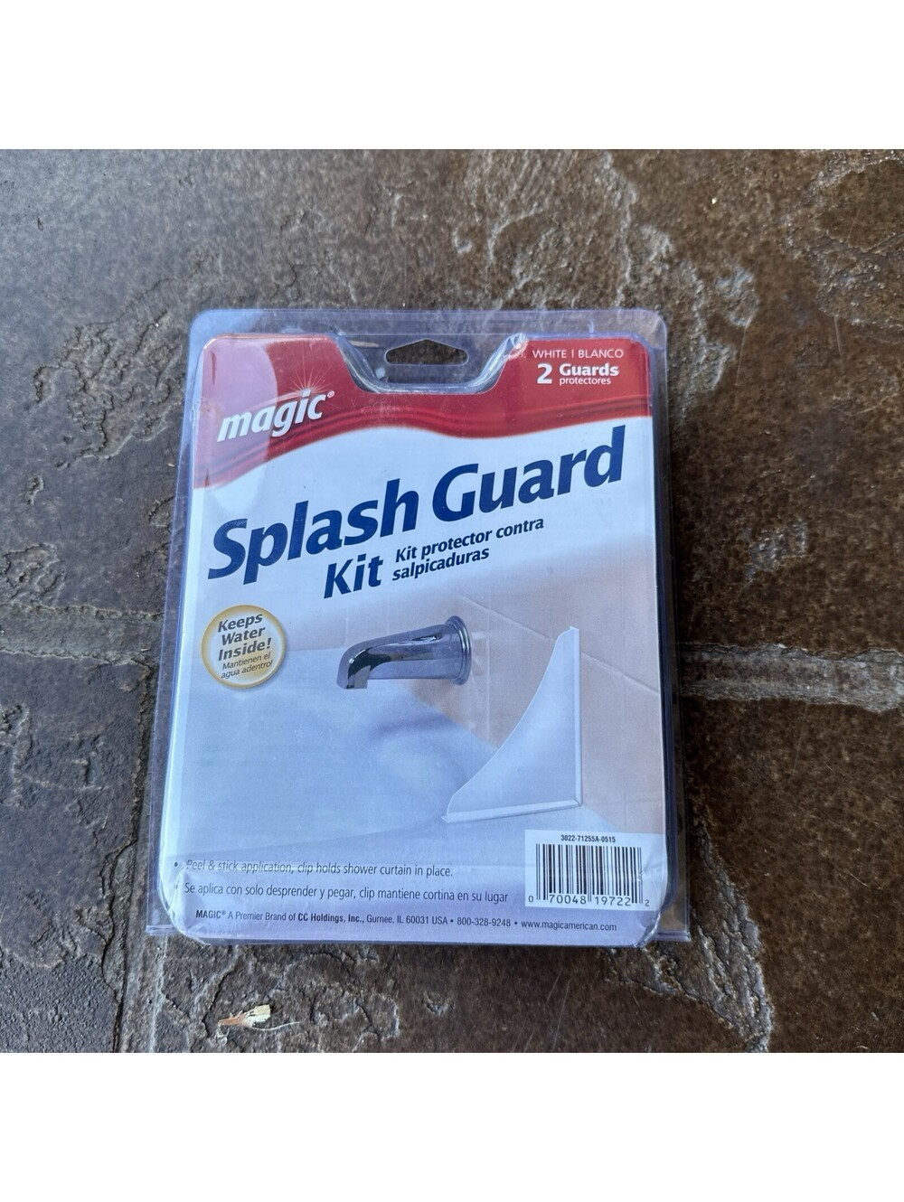 (2-Pk) Magic Splash Guard Kit Prevent Water from Splashing White SG226T